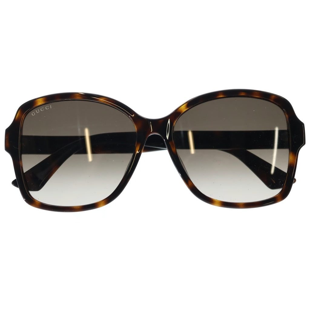 GUCCI(グッチ) アジアンフィット バタフライ型 ラウンド サングラス アイウェア メガネ 57□16-145 ブラウン GG0765SA