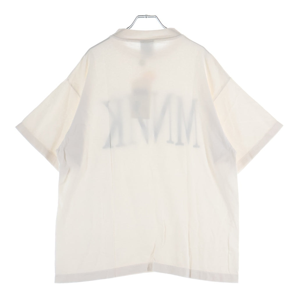 NO BRAND(ノーブランド) mononoke・made【モノノケ・メイド】26SS SS T-SHIRT ロゴ プリント クルーネック半袖Tシャツカットソー ホワイト MT-MK8-0000-001