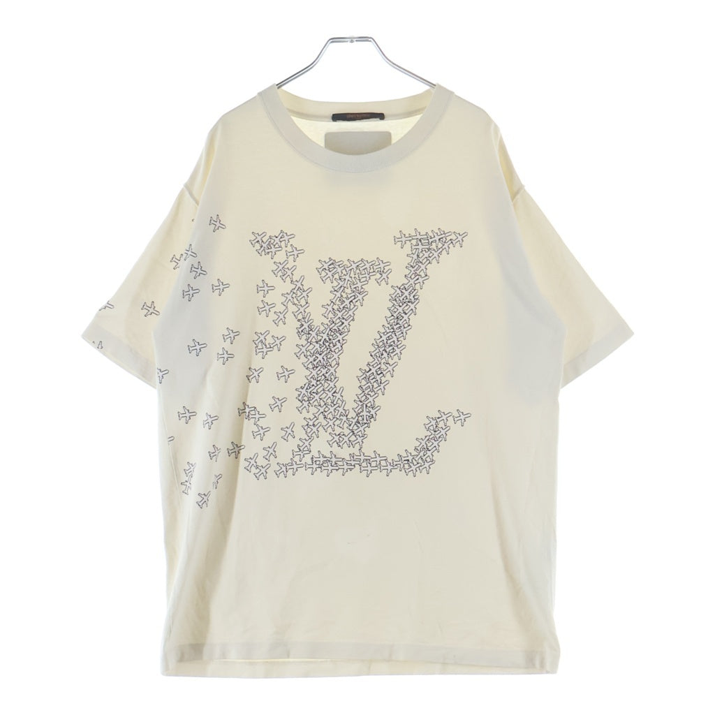 LOUIS VUITTON(ルイヴィトン) 20SS LVプレーン プリント クルーネック半袖Tシャツカットソー ホワイト RM201G NPL HIY38W