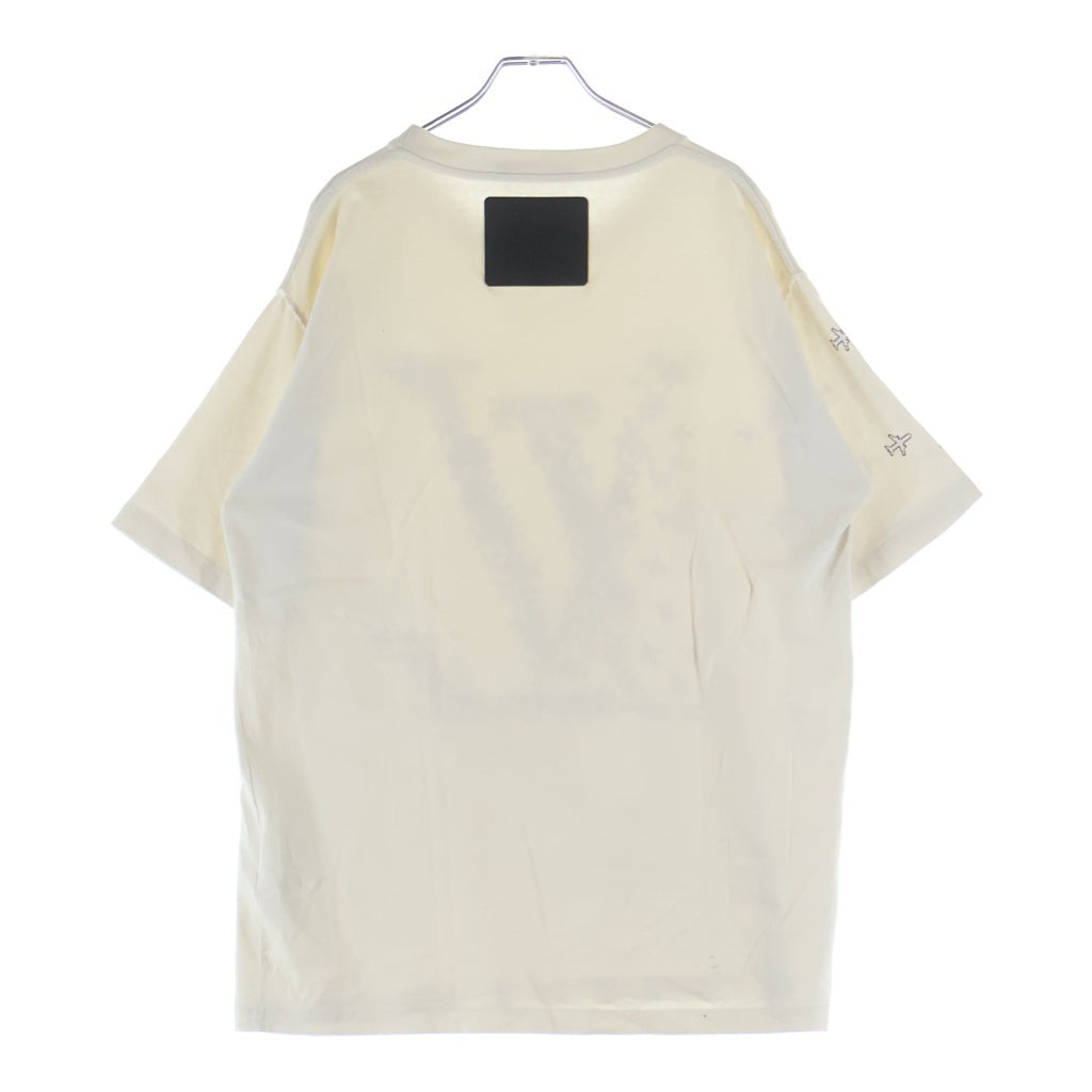 LOUIS VUITTON(ルイヴィトン) 20SS LVプレーン プリント クルーネック半袖Tシャツカットソー ホワイト RM201G NPL HIY38W