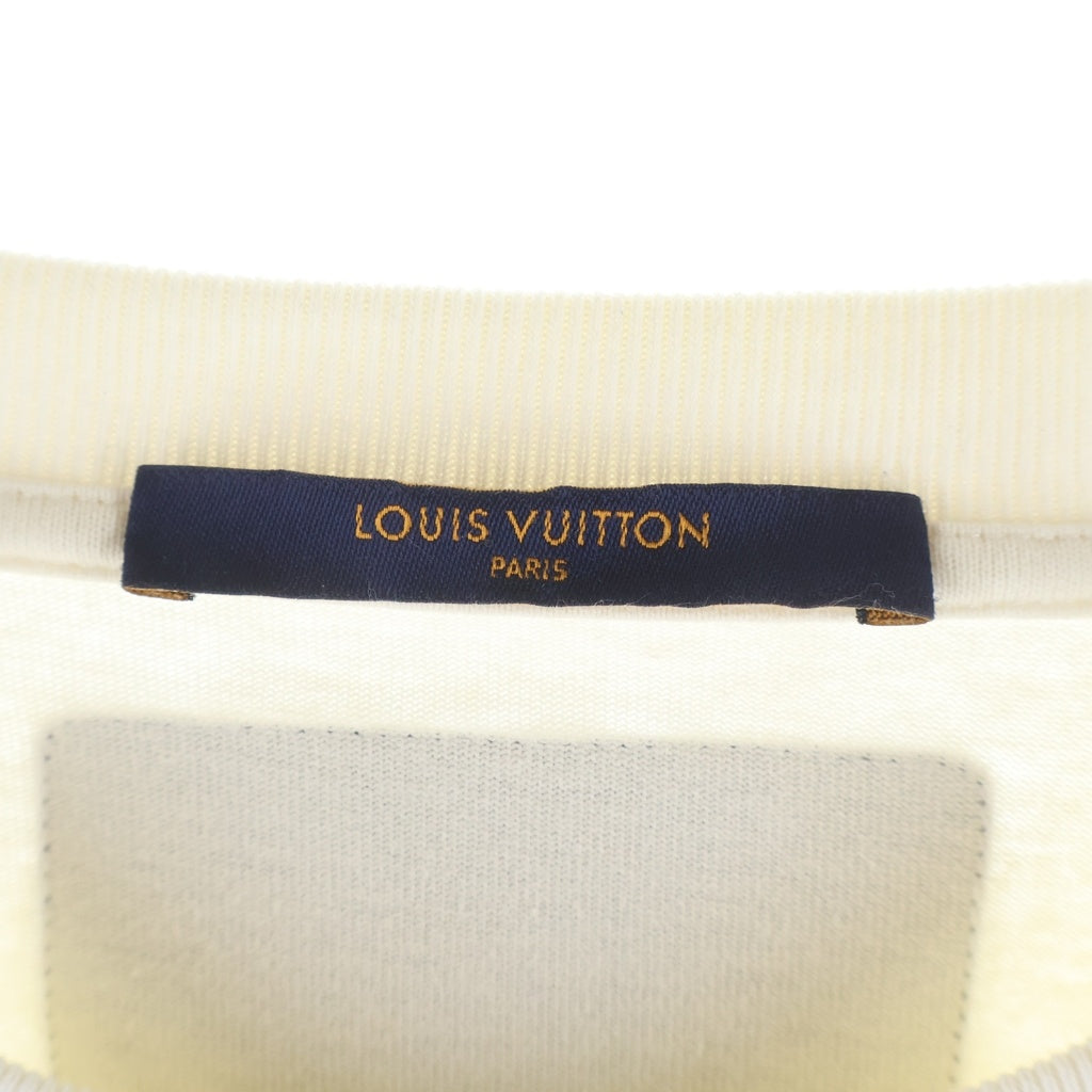 LOUIS VUITTON(ルイヴィトン) 20SS LVプレーン プリント クルーネック半袖Tシャツカットソー ホワイト RM201G NPL HIY38W