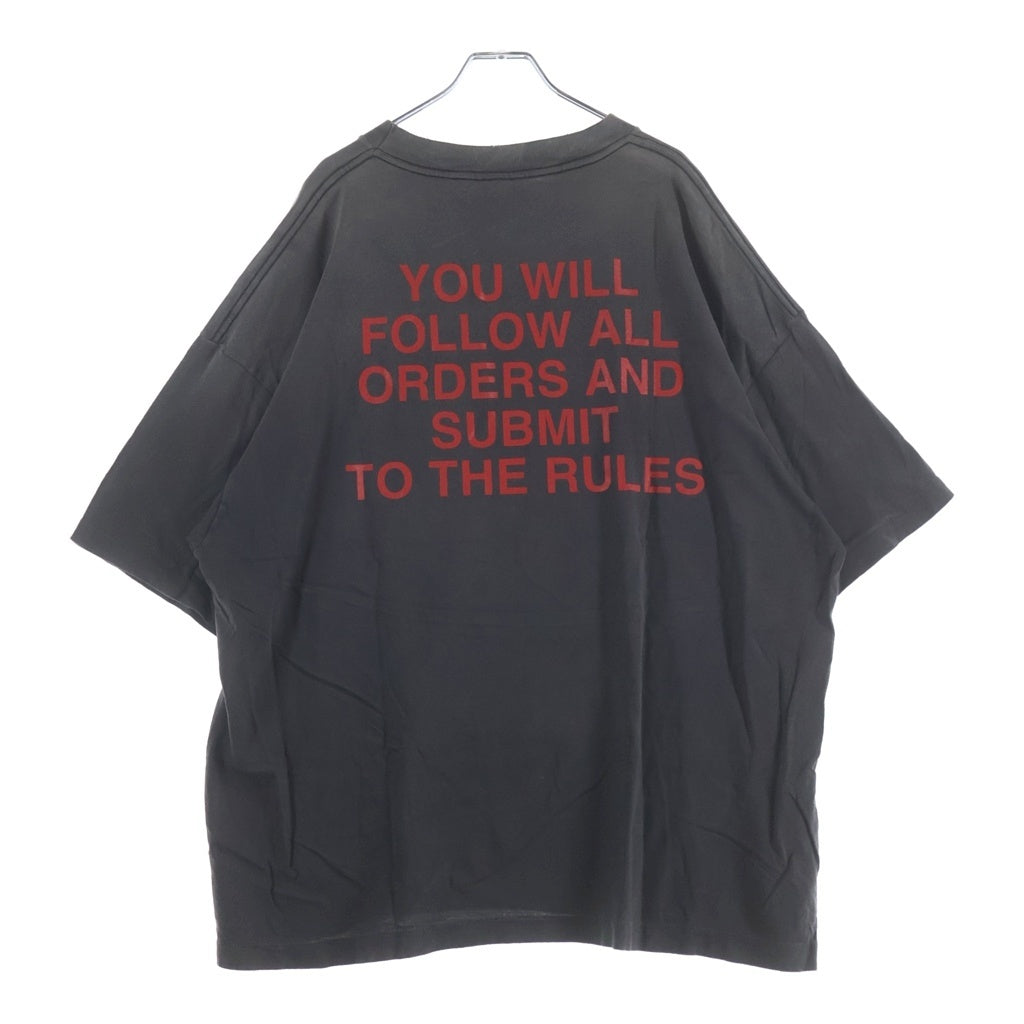 SAINT MICHAEL(セントマイケル) 25AW S/S T-SHIRT BIRTH AND DEATH 両面プリント 半袖Tシャツ カットソー ブラック SM-HR1-0000-007