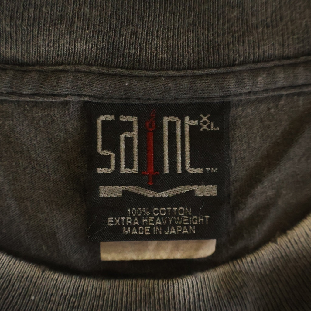 SAINT MICHAEL(セントマイケル) 25AW S/S T-SHIRT BIRTH AND DEATH 両面プリント 半袖Tシャツ カットソー ブラック SM-HR1-0000-007