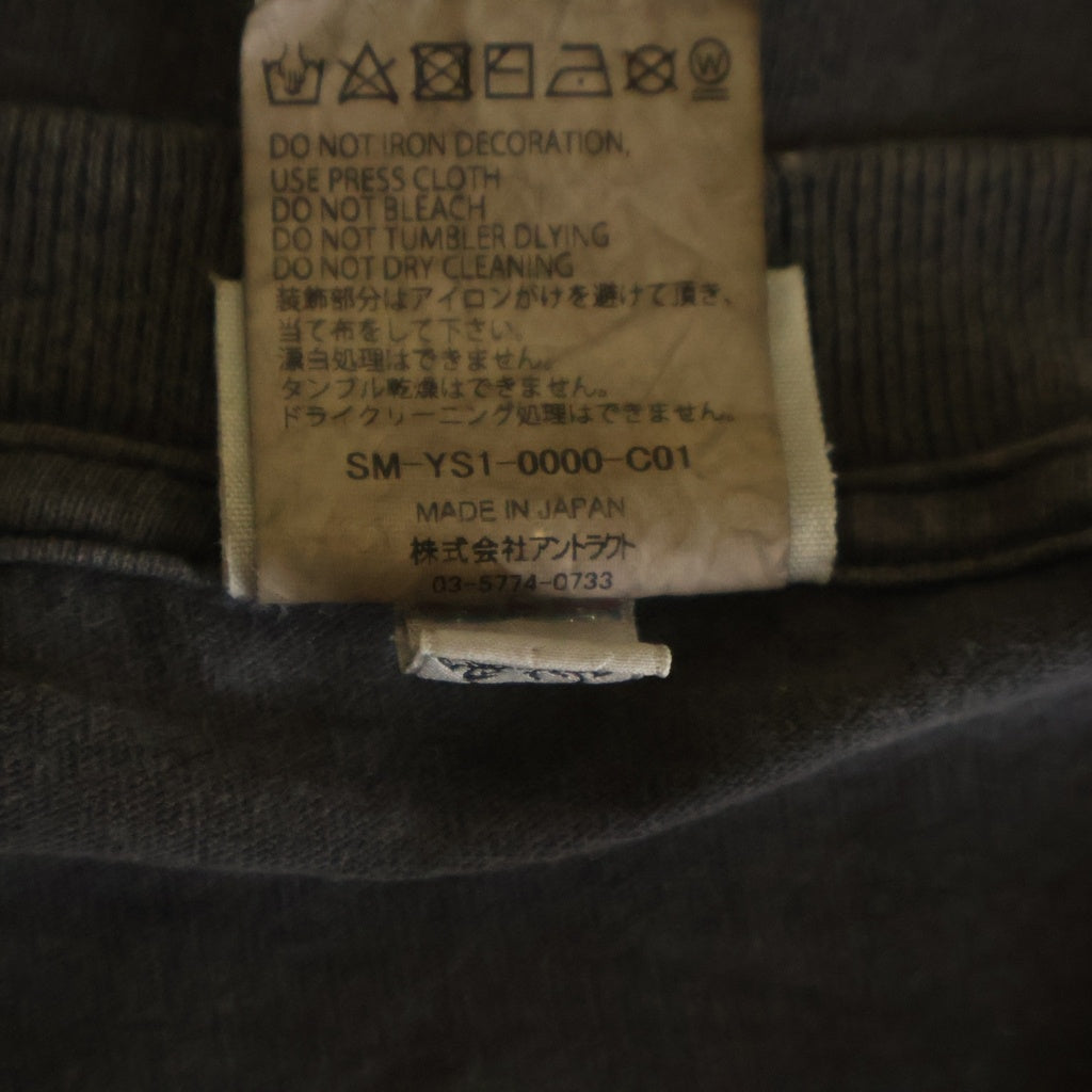 SAINT MICHAEL(セントマイケル) ×CACTUS PLANT FLEA MARKET TEE SMILE カクタスプラントフリーマーケット ティースマイル クルーネック半袖Tシャツ/カットソー ブラック SM-YS1-0000-C01