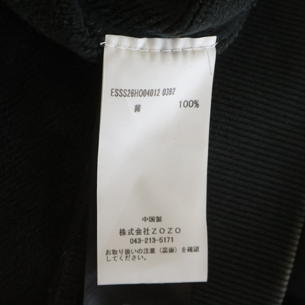 entire studios(エンタイア スタジオ) 25AW HEAVY HOOD WASHED BLACK ヘビーウェイト ウォッシュド加工 プルオーバースウェットフーディー ブラック UNU-25-1012-WBXL