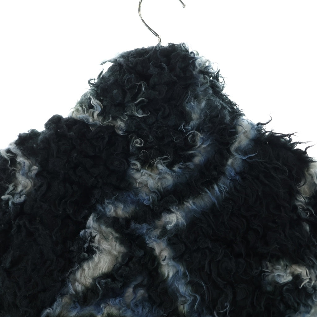 MASU(エムエーエスユー) 22AW FUTURE X ファー ジップアップ ブルゾン ブルー/ブラック MVFW-BL0622