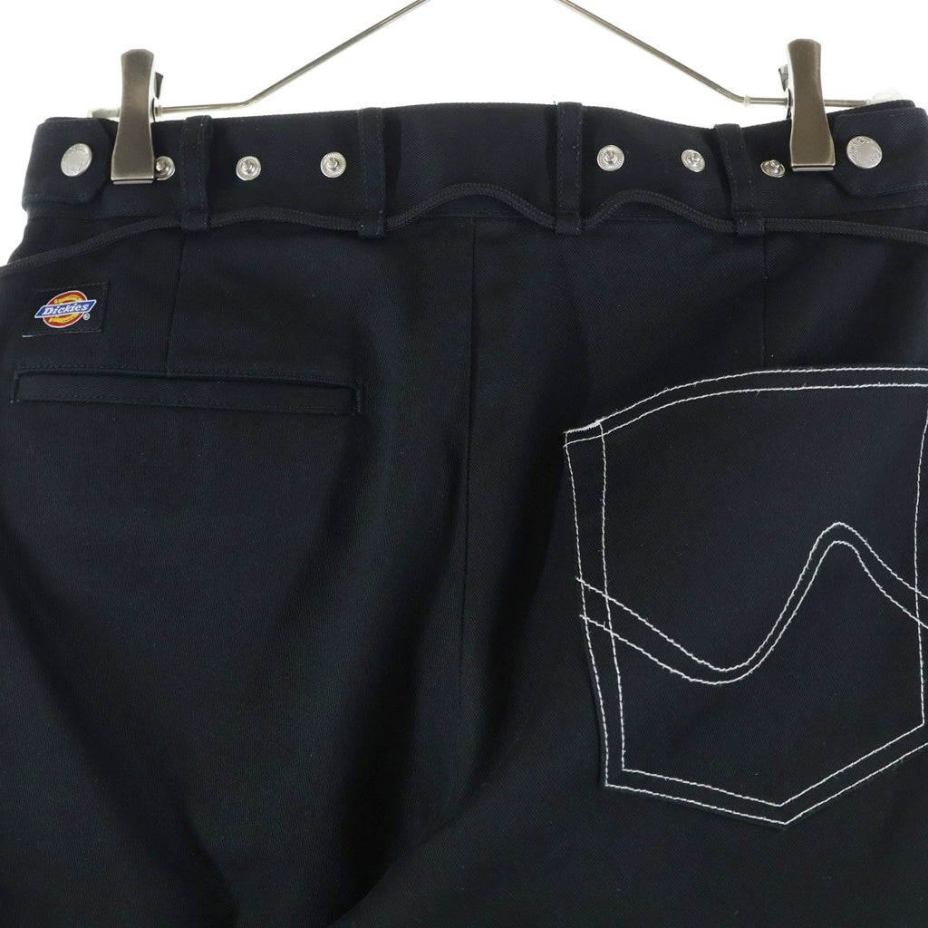 SyuMan(シューマン) 22AW ×Dickies COLOR LINE PANTS カラーラインパンツ トラウザーパンツ ブラック YO-B22sw-17