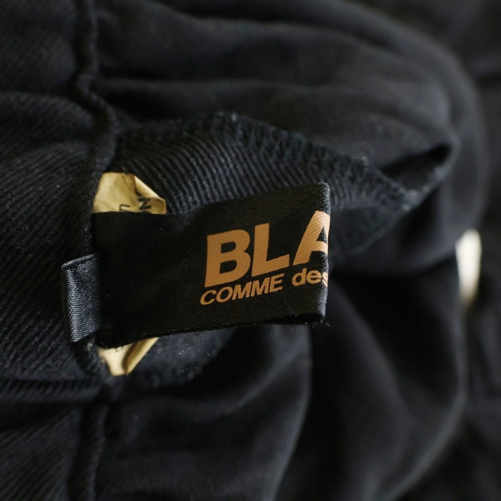 BLACK COMME des GARCONS(ブラックコムデギャルソン) AD2025 エステル太綾 ツイル加工 バルーンサルエルパンツ ブラック 1P-P013