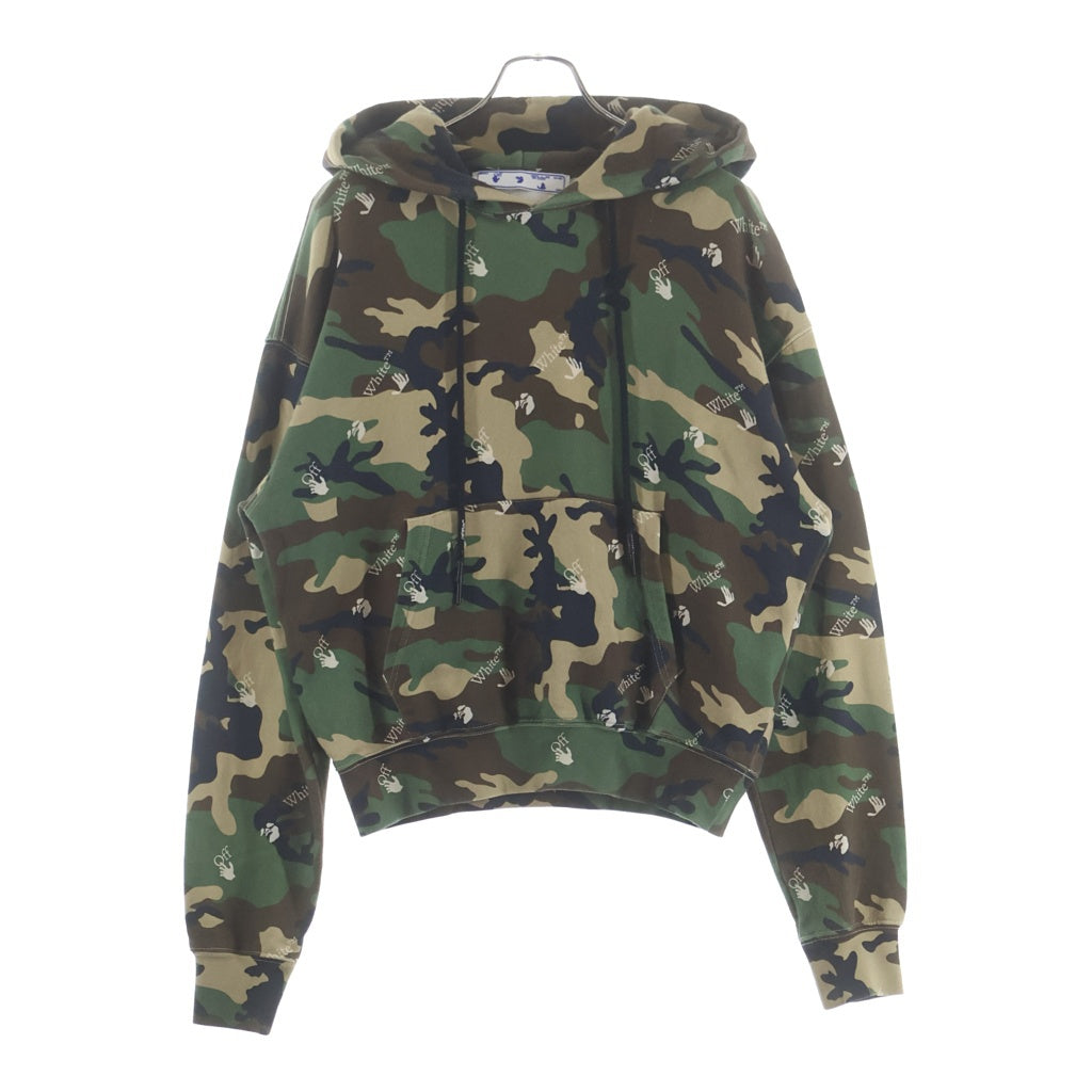 OFF-WHITE(オフホワイト) CAMO LOGO HOODIE カモロゴ 迷彩 プルオーバーパーカー フーディー カーキ OMBB037S21FLE009