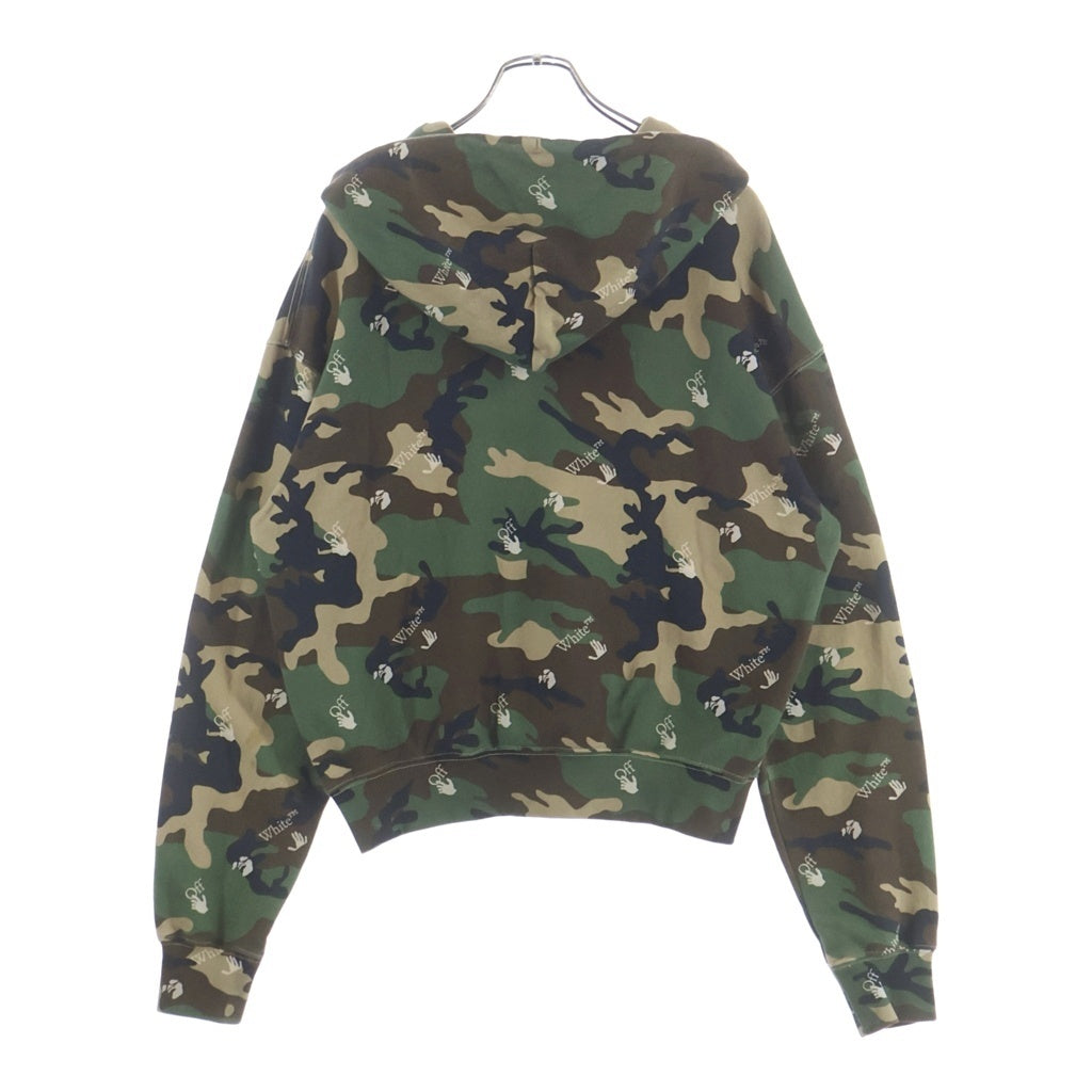 OFF-WHITE(オフホワイト) CAMO LOGO HOODIE カモロゴ 迷彩 プルオーバーパーカー フーディー カーキ OMBB037S21FLE009
