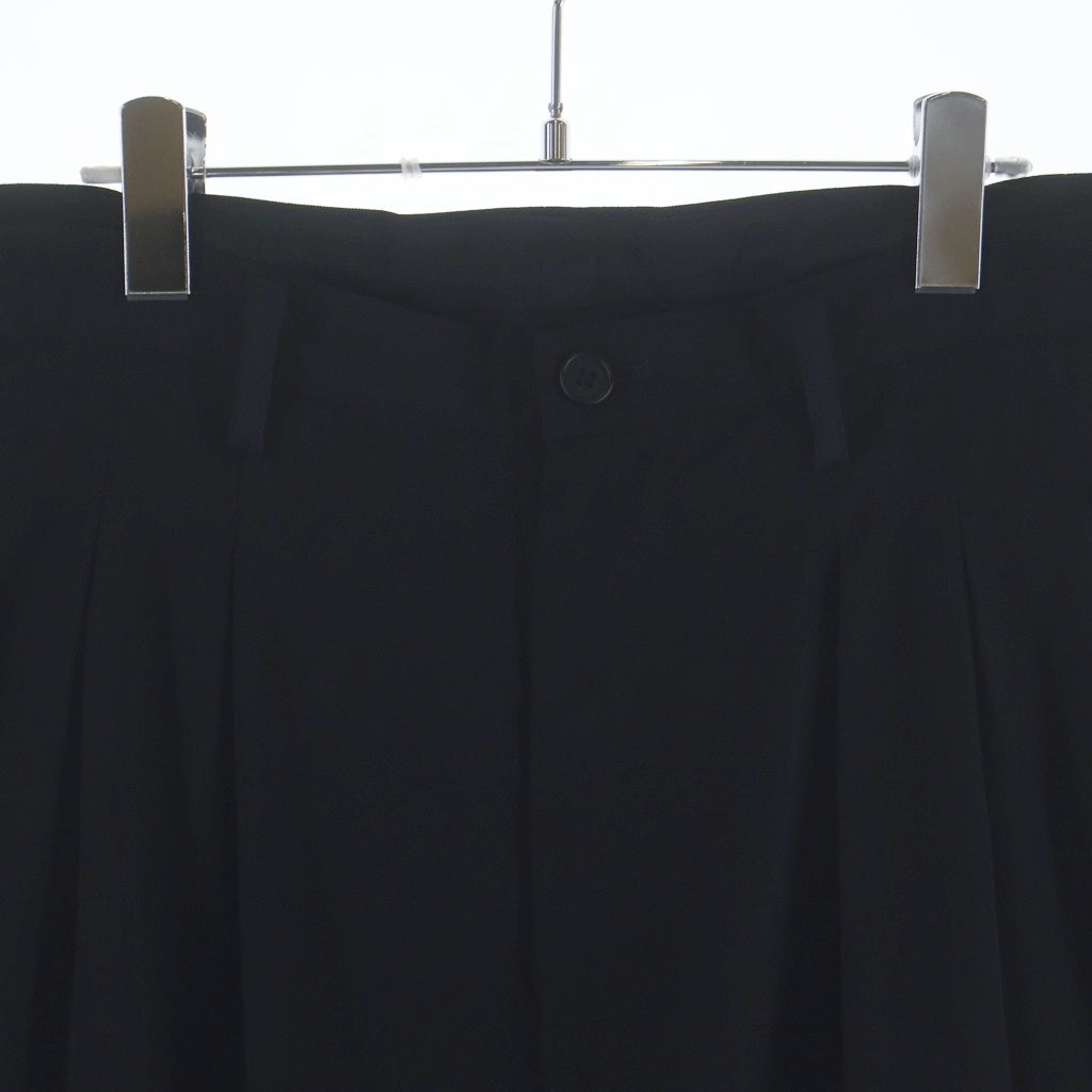 Y's for men(ワイズフォーメン) 24SS TACK WAIST PANTS MS-P22-100 タック ウエストパンツ ワイドスラックス ブラック