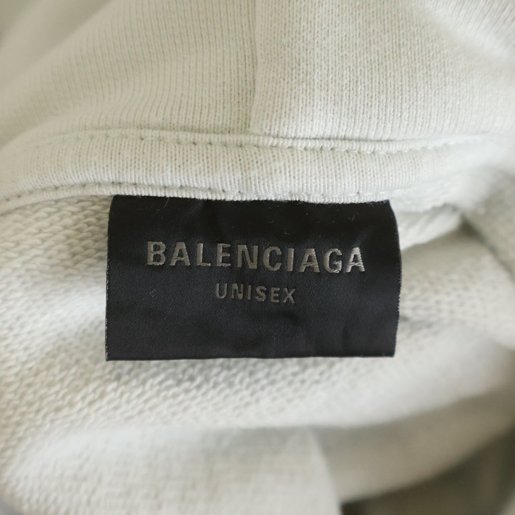 BALENCIAGA(バレンシアガ) LARGE FIT HOODIE ラージフィット プルオーバーパーカー フーディーホワイト 739024 TOVN9