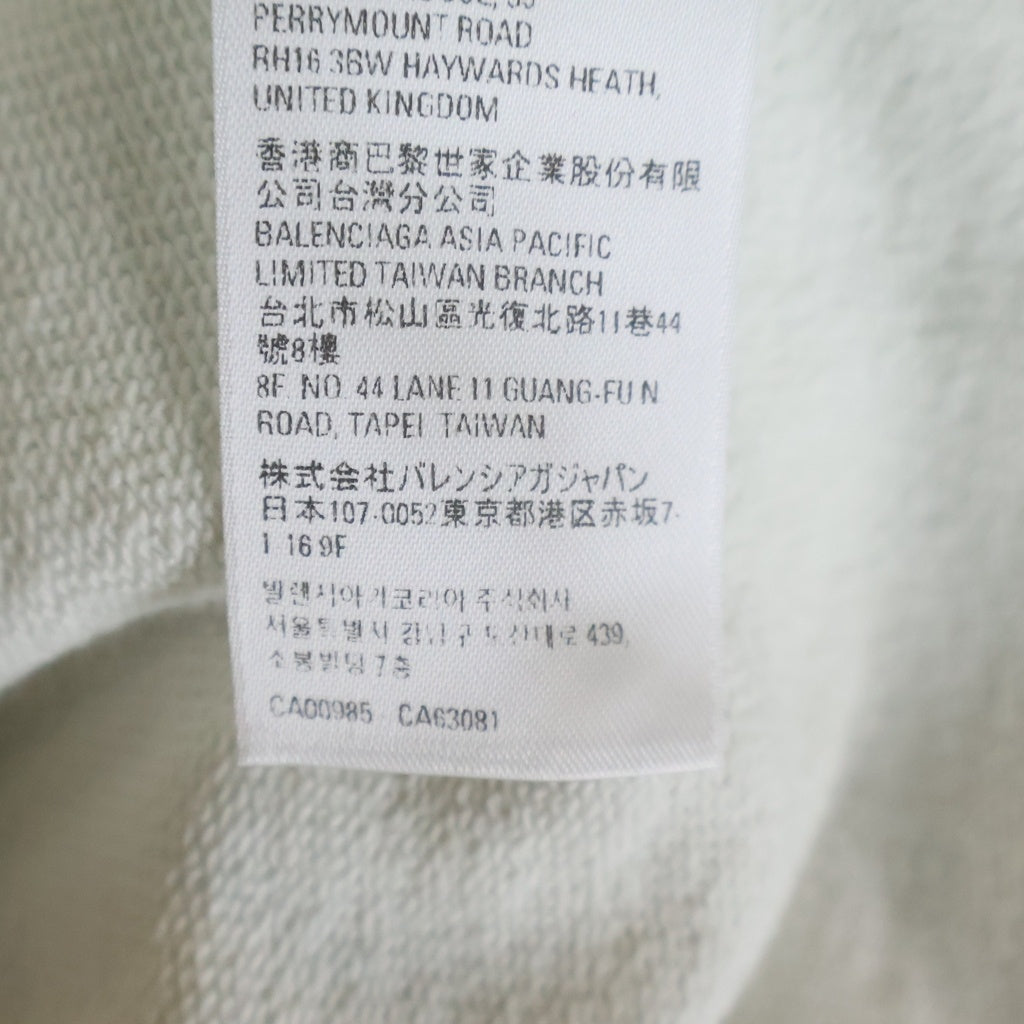 BALENCIAGA(バレンシアガ) LARGE FIT HOODIE ラージフィット プルオーバーパーカー フーディーホワイト 739024 TOVN9