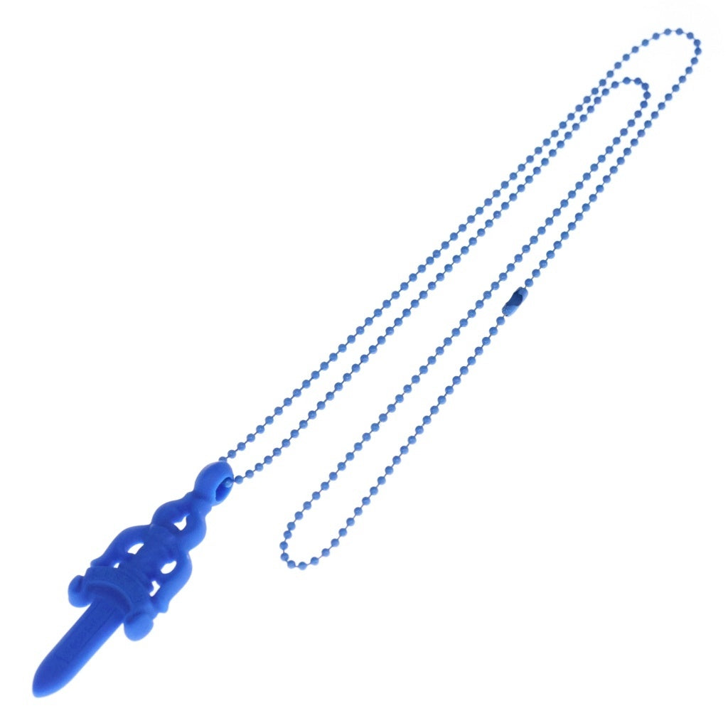 CHROME HEARTS(クロムハーツ) RUBBER LARGE DAGGER Necklace ラバー ラージダガー ペンダント シリコン ネックレス ブルー