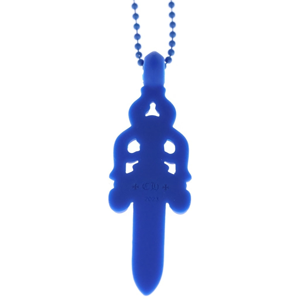 CHROME HEARTS(クロムハーツ) RUBBER LARGE DAGGER Necklace ラバー ラージダガー ペンダント シリコン ネックレス ブルー