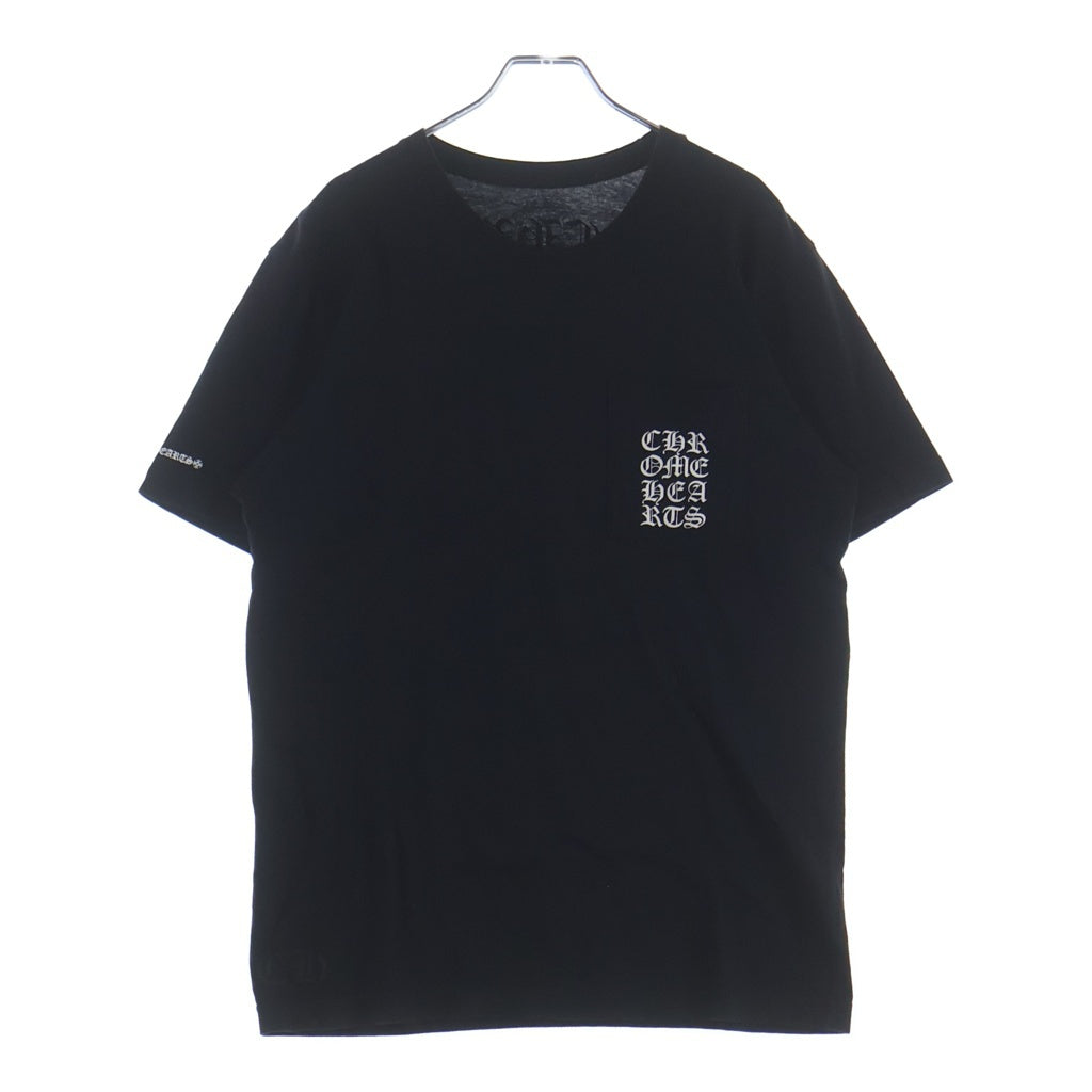 CHROME HEARTS(クロムハーツ) VERTICAL LOGO バーティカルロゴ プリント 半袖Tシャツ カットソー ブラック