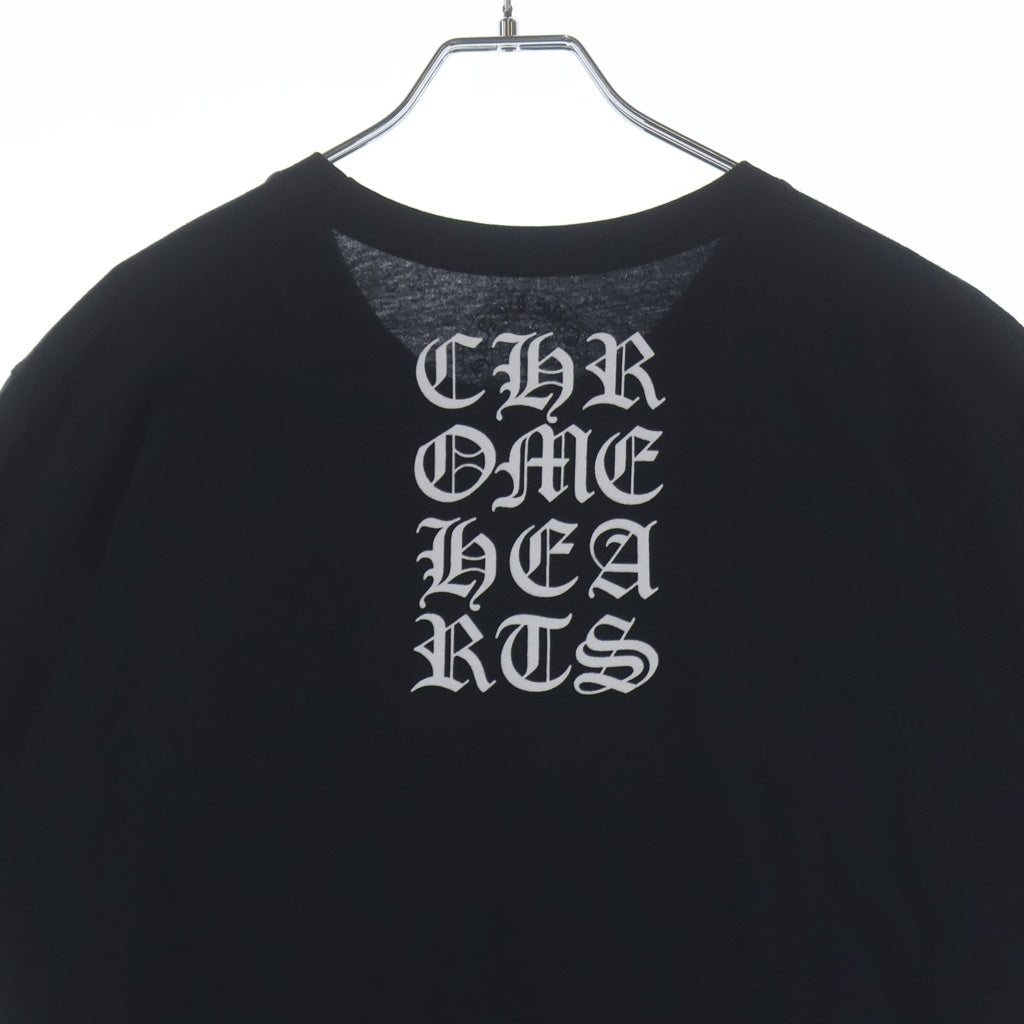 CHROME HEARTS(クロムハーツ) VERTICAL LOGO バーティカルロゴ プリント 半袖Tシャツ カットソー ブラック