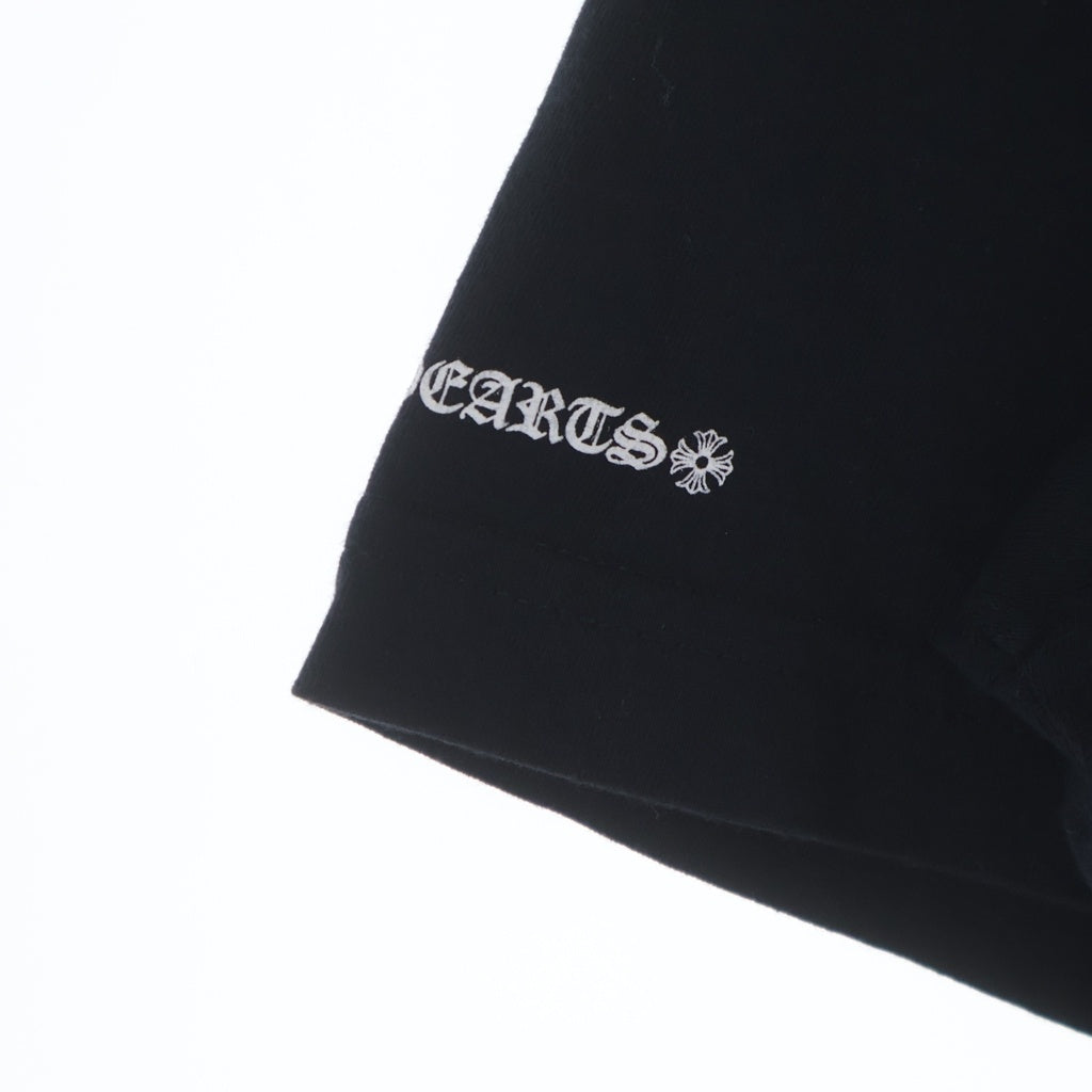 CHROME HEARTS(クロムハーツ) VERTICAL LOGO バーティカルロゴ プリント 半袖Tシャツ カットソー ブラック