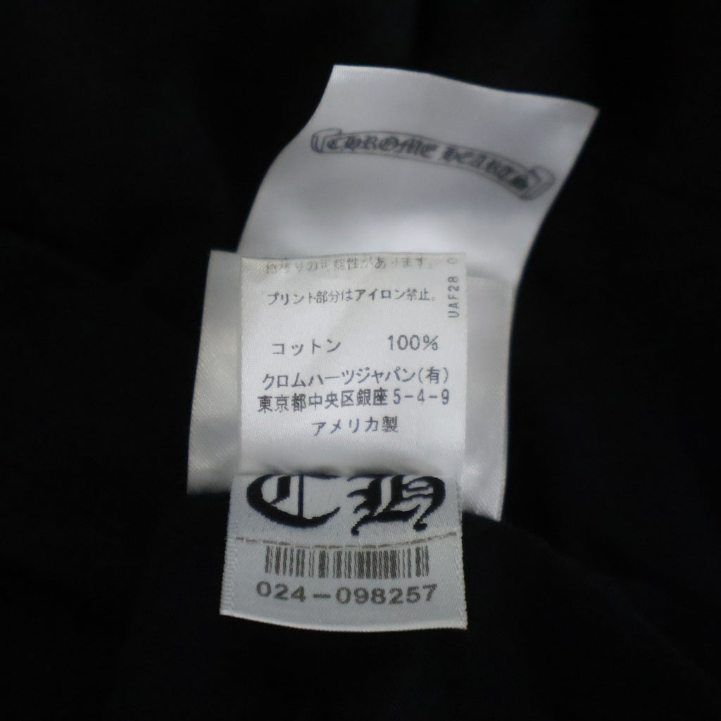CHROME HEARTS(クロムハーツ) VERTICAL LOGO バーティカルロゴ プリント 半袖Tシャツ カットソー ブラック