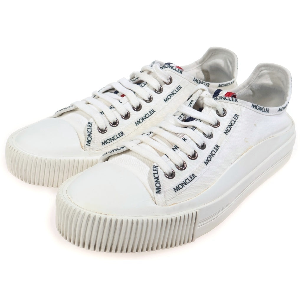 MONCLER(モンクレール) 21SS GLISSIERE ロゴ トリコロール キャンバス ローカットスニーカー ホワイト