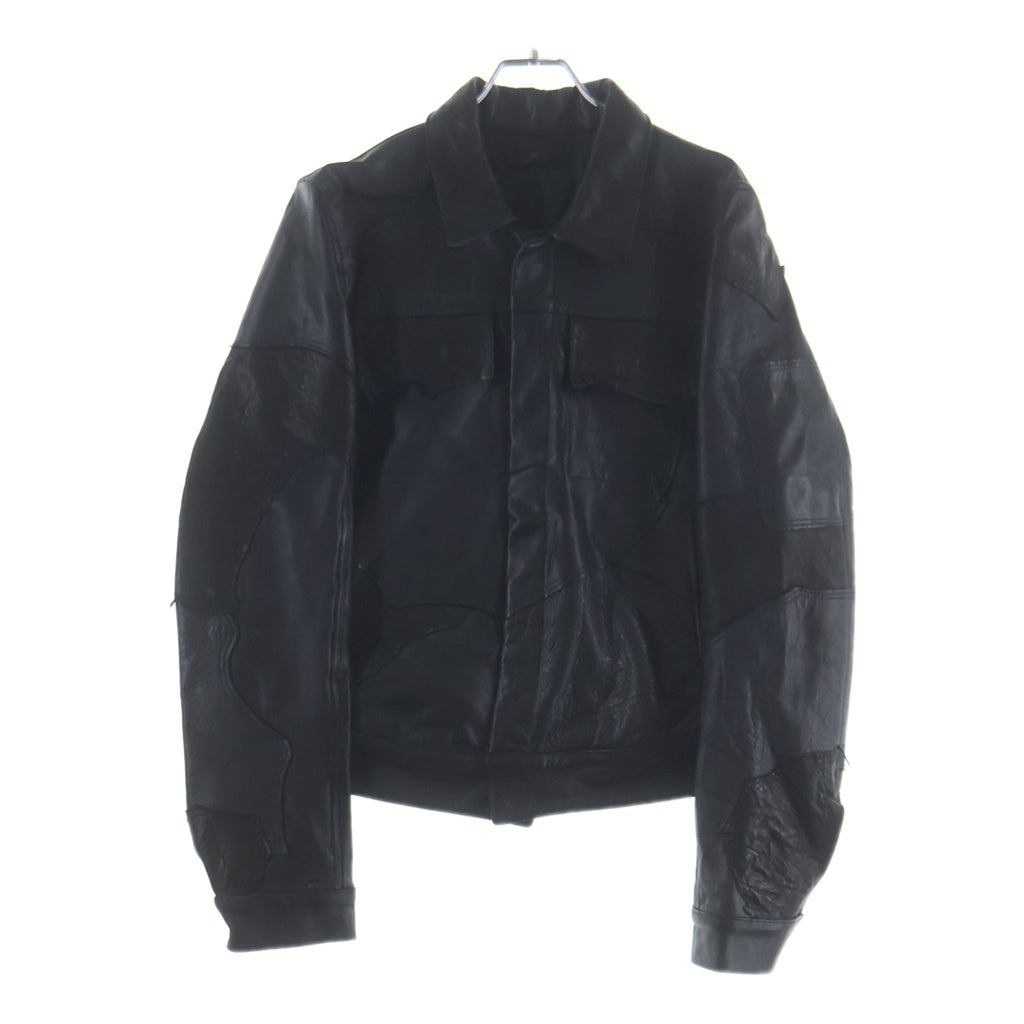 NO BRAND(ノーブランド) ANTANTI (アントアンチ) 25AW TYPE 0 JACKET SCRAP LEATHER タイプ0 スクラップ レザージャケット ブラック