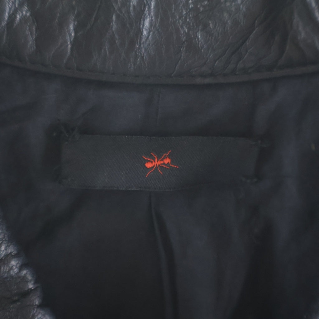 NO BRAND(ノーブランド) ANTANTI (アントアンチ) 25AW TYPE 0 JACKET SCRAP LEATHER タイプ0 スクラップ レザージャケット ブラック