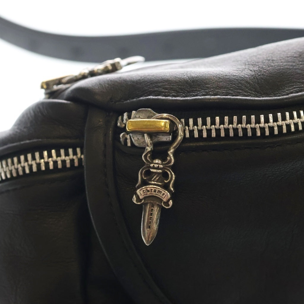 CHROME HEARTS(クロムハーツ) #1 SNAT PACK スナットパック ダガージップ ガンスリンガーベルト レザーウエストバッグ ブラック