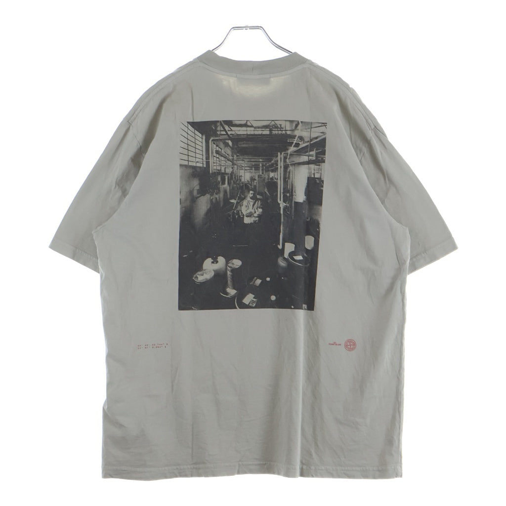 STONE ISLAND(ストーンアイランド) Organic Cotton T-Shirt バックプリントクルーネック半袖Tシャツカットソー グレー L1S152100001 S0374