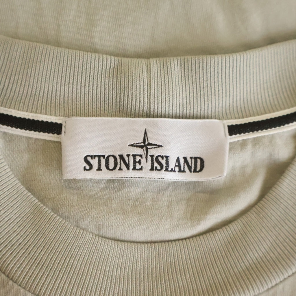 STONE ISLAND(ストーンアイランド) Organic Cotton T-Shirt バックプリントクルーネック半袖Tシャツカットソー グレー L1S152100001 S0374