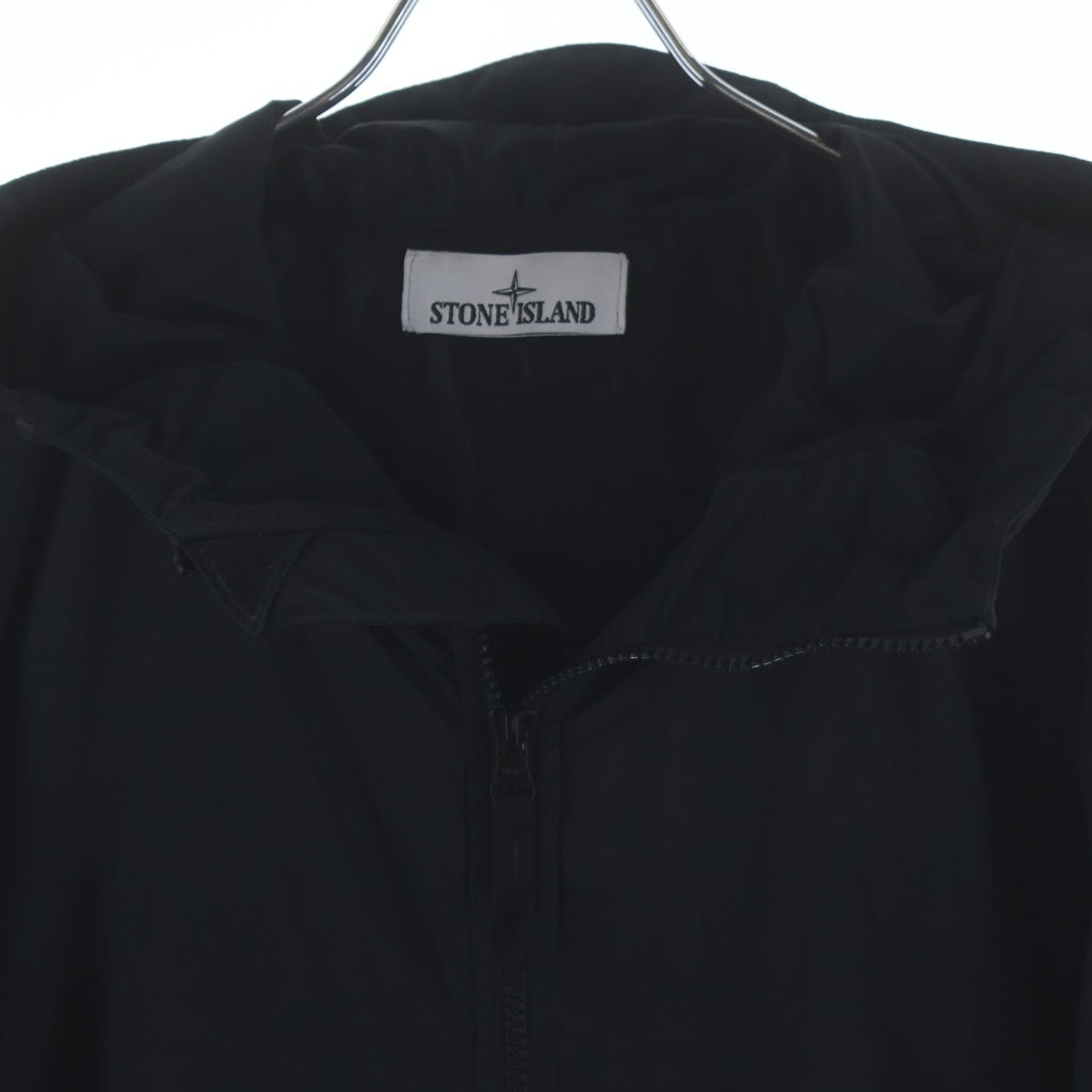 STONE ISLAND(ストーンアイランド) GARMENT DYED CRINKLE REPS NY ジップアップナイロンジャケット ブラック L1S154100001 S0A23