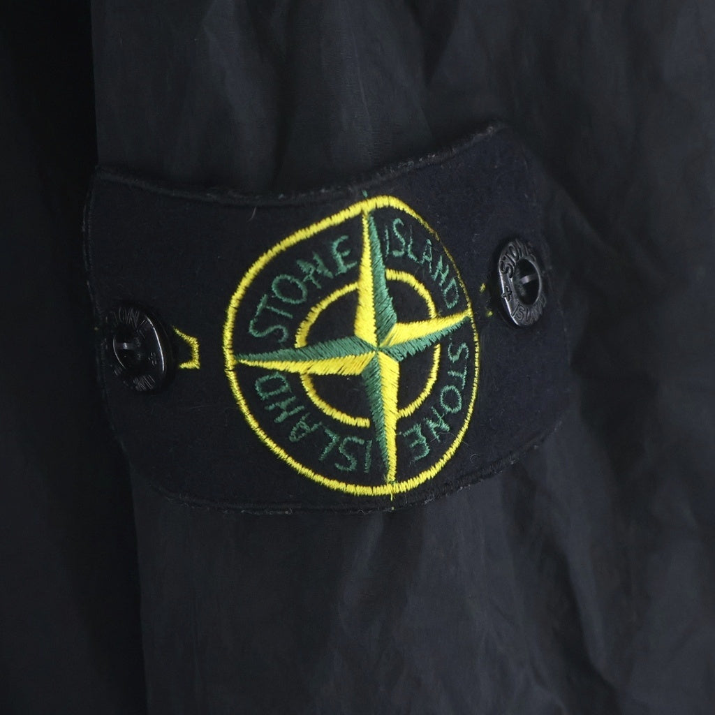 STONE ISLAND(ストーンアイランド) GARMENT DYED CRINKLE REPS NY ジップアップナイロンジャケット ブラック L1S154100001 S0A23