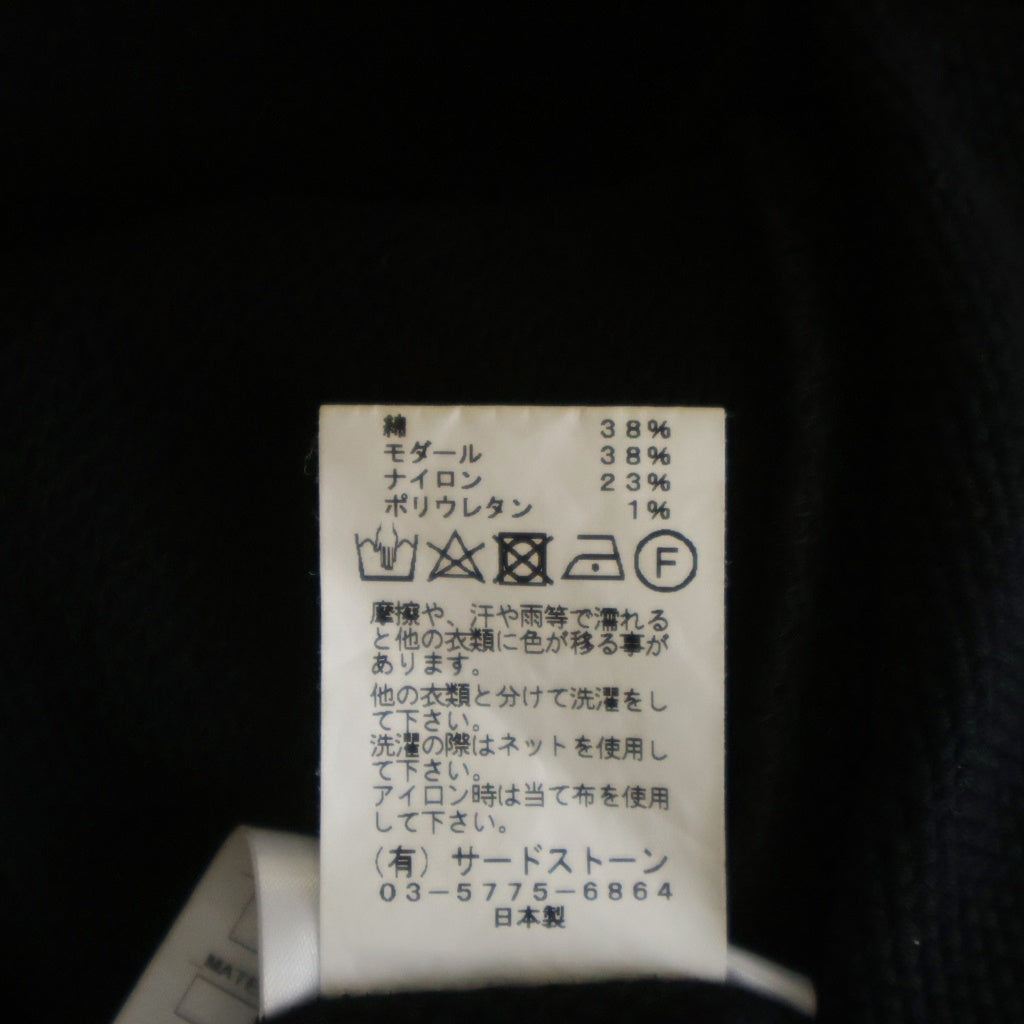JULIUS(ユリウス) 18SS バッグセンターライン切替 ワッフルクルーネック半袖Tシャツカットソー ブラック 617CUM12