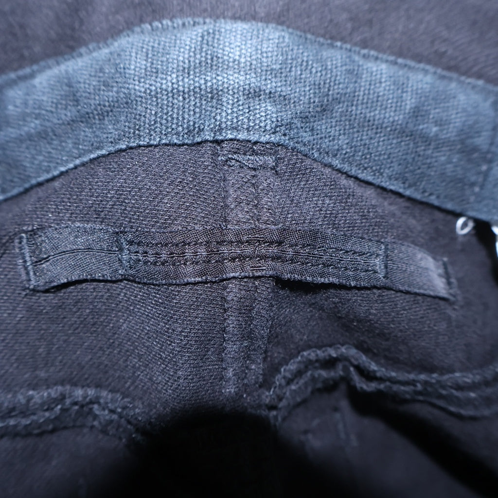 JULIUS(ユリウス) 15SS ニットデニム コーティングスキニーサルエルパンツ ブラック 497PAM39-C