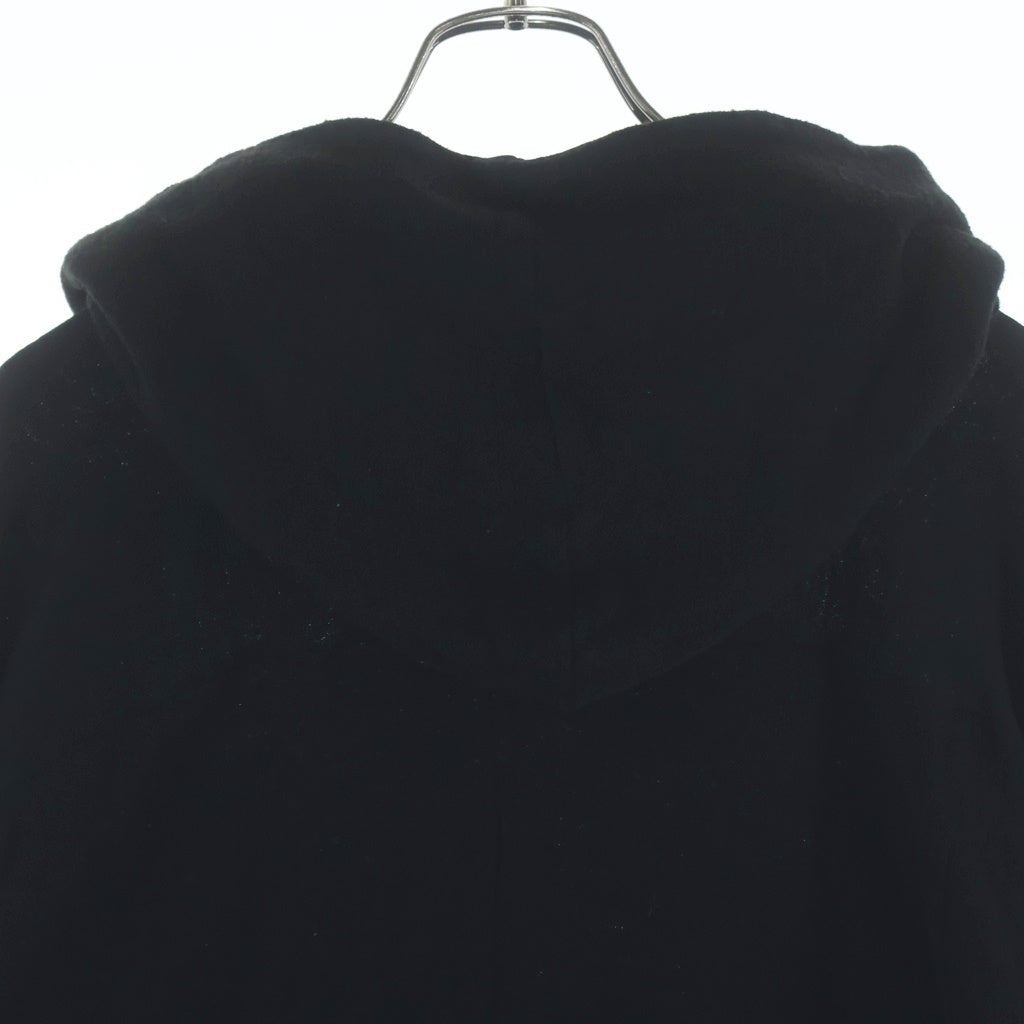 JULIUS(ユリウス) 14AW ウールロングプルオーバーパーカーフーディー ブラック 477CUM1