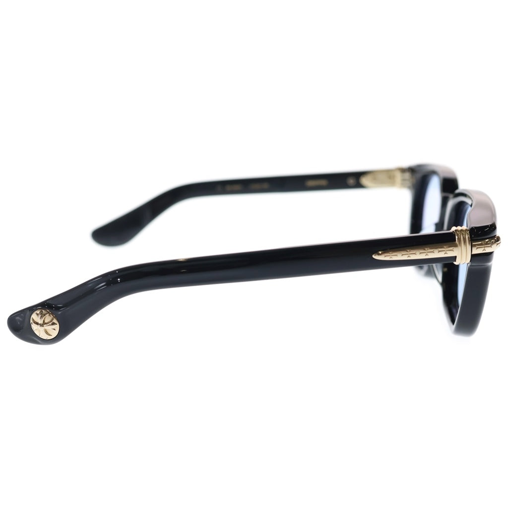 CHROME HEARTS(クロムハーツ) DRIPPIN クロスモチーフ テンプルウェリントン フレーム サングラス アイウェア 眼鏡 ブラック/ゴールド 51□22-146