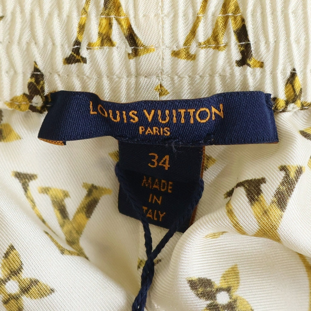 LOUIS VUITTON(ルイヴィトン) 23SS Monogram Silk shorts モノグラム シルク ショーツ アイボリー/イエロー RW231B 148 FOPO50