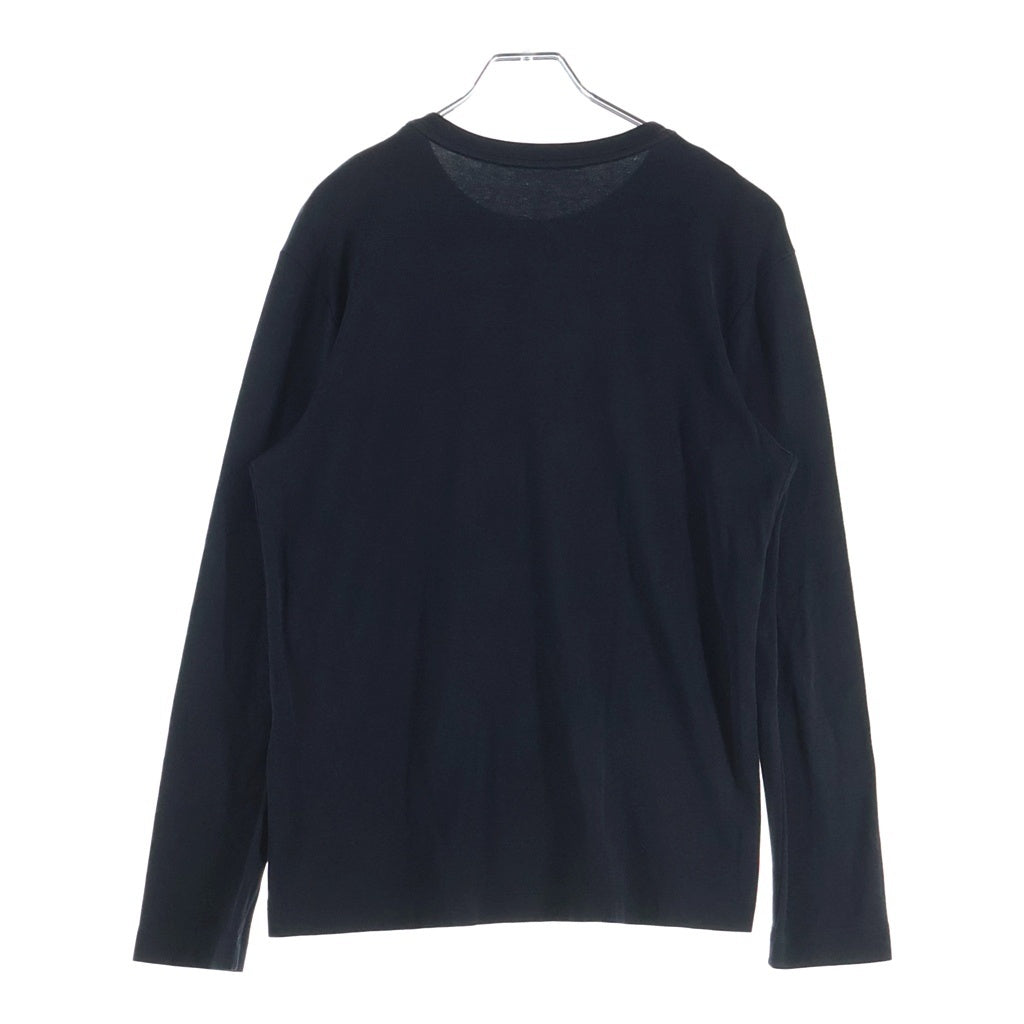 LOUIS VUITTON(ルイヴィトン) モノグラム ポケット ロゴプリント クルーネック長袖Tシャツカットソー ブラック