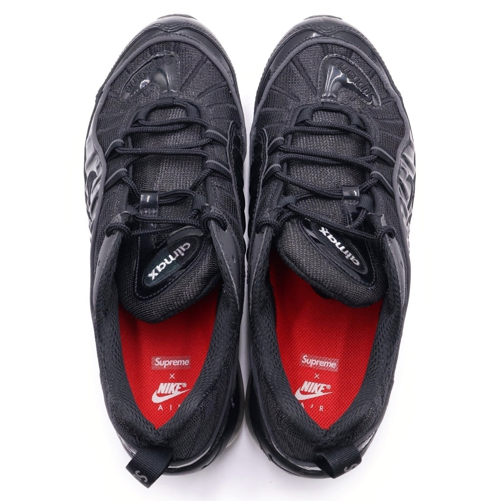 NIKE(ナイキ) 16SS ×SUPREME AIR MAX 98 シュプリーム エアマックス98 ローカットスニーカー ブラック US10/28cm 844694-001