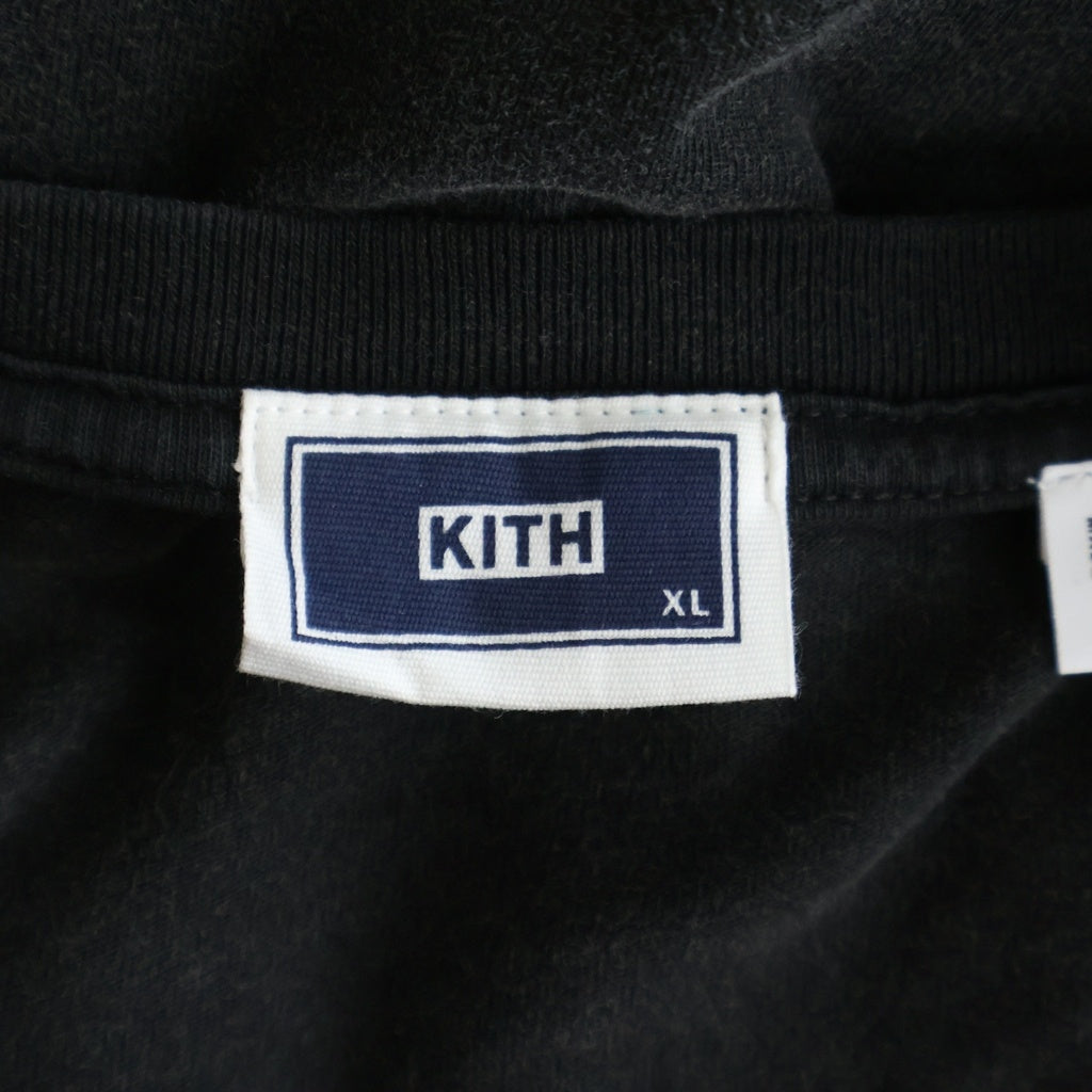 KITH(キス) 22SS 96 Classics Vintage Tee 96クラシック ヴィンテージ加工 クルーネック長袖Tシャツカットソー ロングスリーブ ロンT ブラック KHM030252