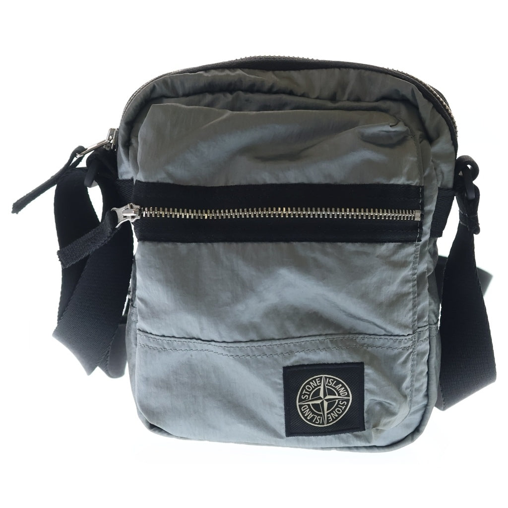STONE ISLAND(ストーンアイランド) Black Coated Nylon Metal ECONYL Pouch Bag K2S159200015S0251 ナイロン ポーチバッグ グレー