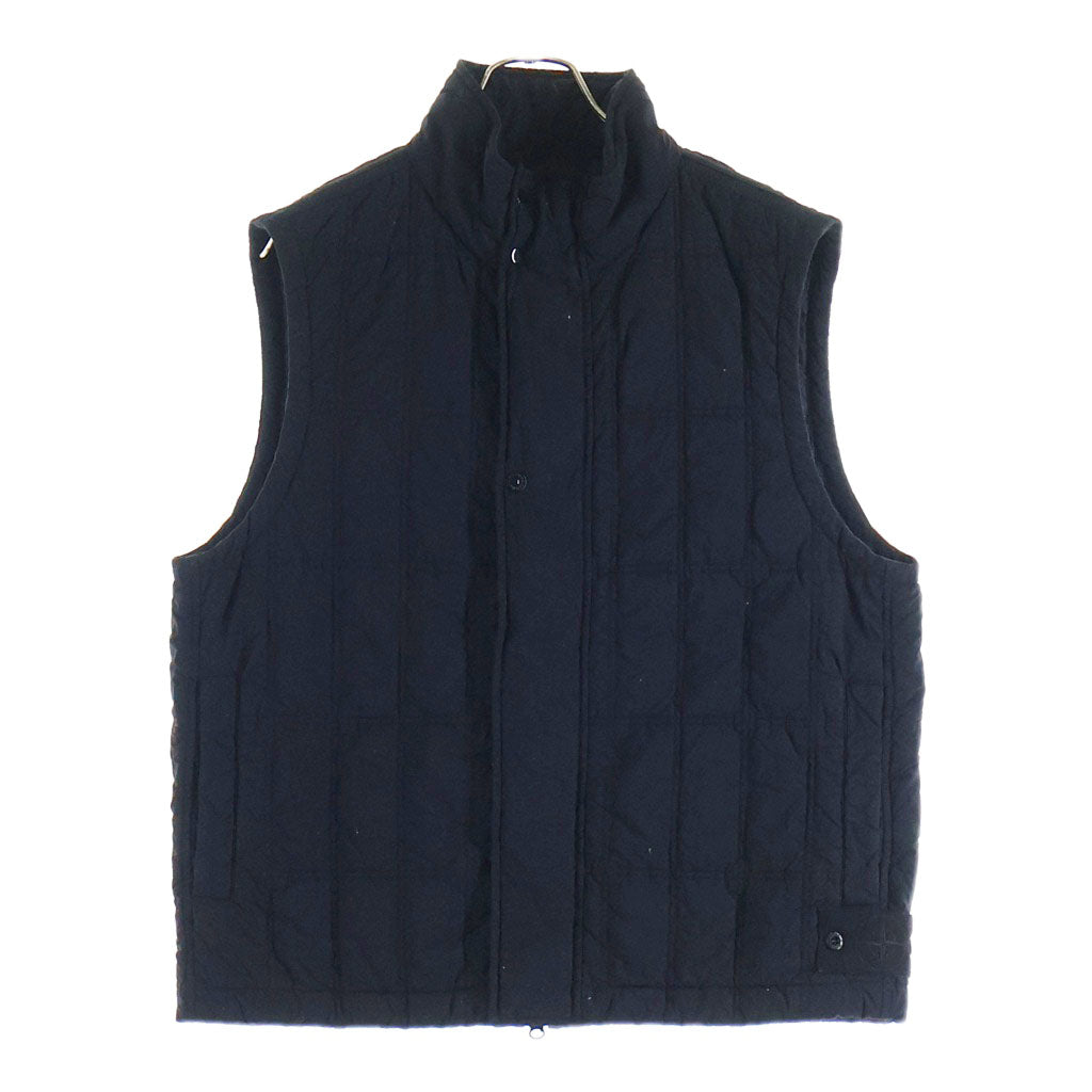 STONE ISLAND(ストーンアイランド) ナイロン 中綿 ロゴワッペン ジップアップベスト ブラック K2S15G100014S00F6