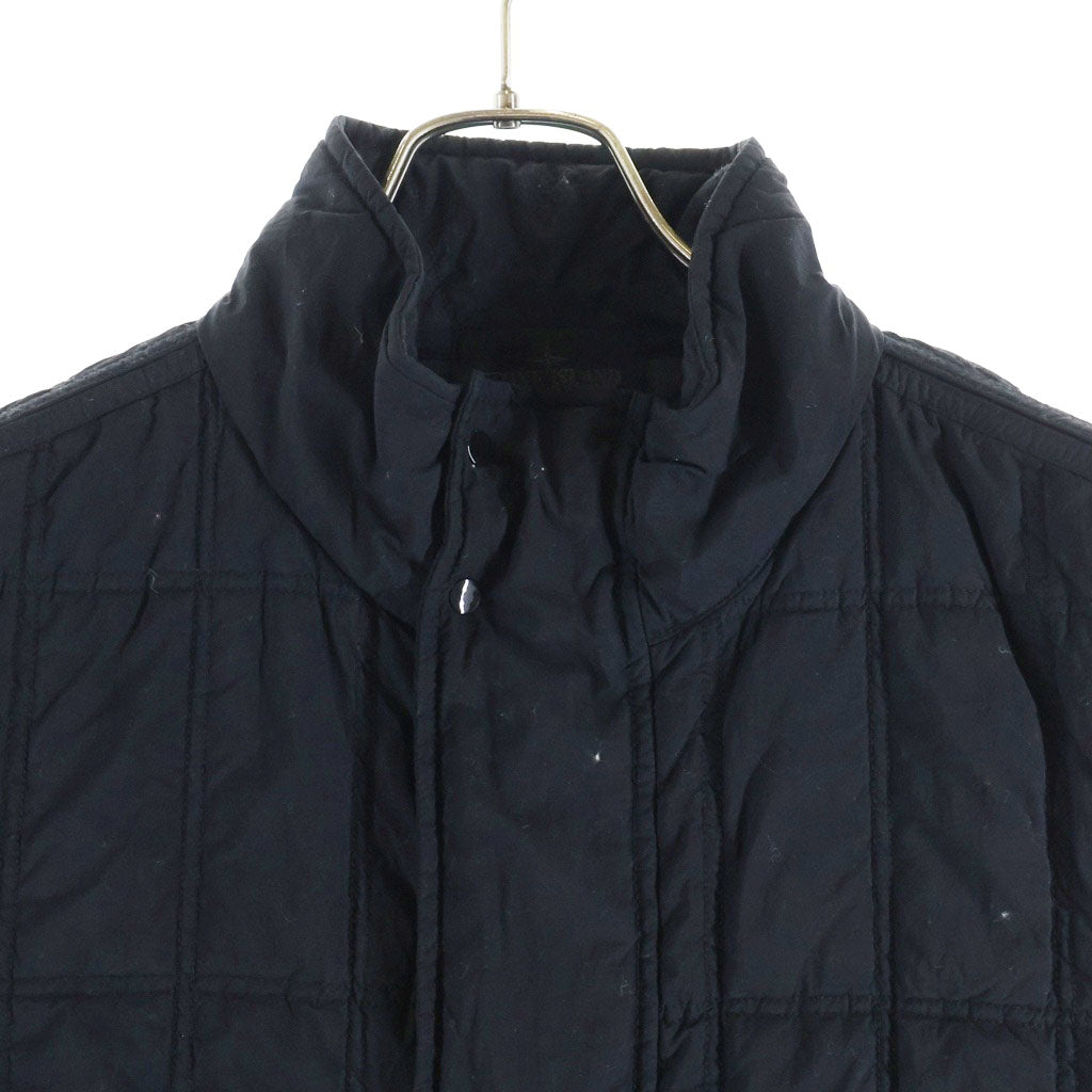STONE ISLAND(ストーンアイランド) ナイロン 中綿 ロゴワッペン ジップアップベスト ブラック K2S15G100014S00F6