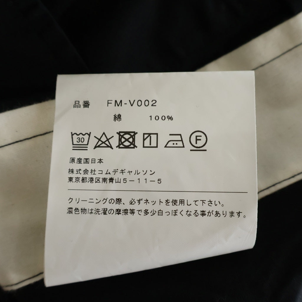 COMME des GARCONS SHIRT(コムデギャルソンシャツ) cotton poplin plain コットンポプリンサイドカットアウトベスト ブラック FM-V002