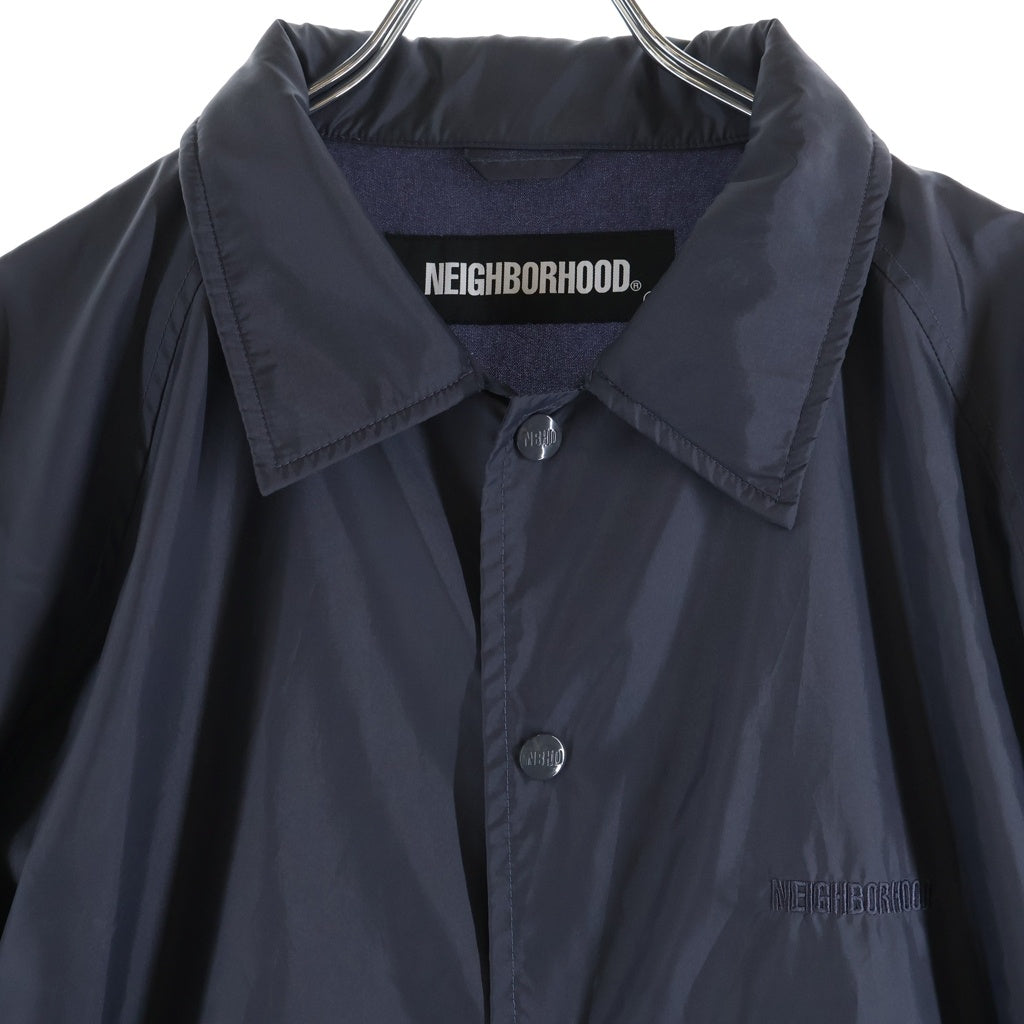 NEIGHBORHOOD(ネイバーフッド) 21SS BROOKS N-JKT 211TSNH-JKM01 バックロゴ刺繍ナイロンコーチジャケット ネイビー