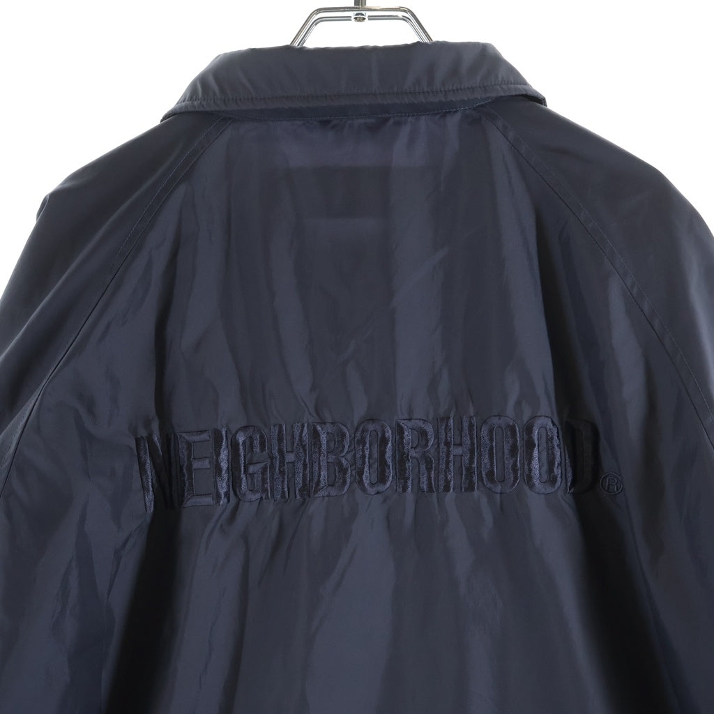 NEIGHBORHOOD(ネイバーフッド) 21SS BROOKS N-JKT 211TSNH-JKM01 バックロゴ刺繍ナイロンコーチジャケット ネイビー