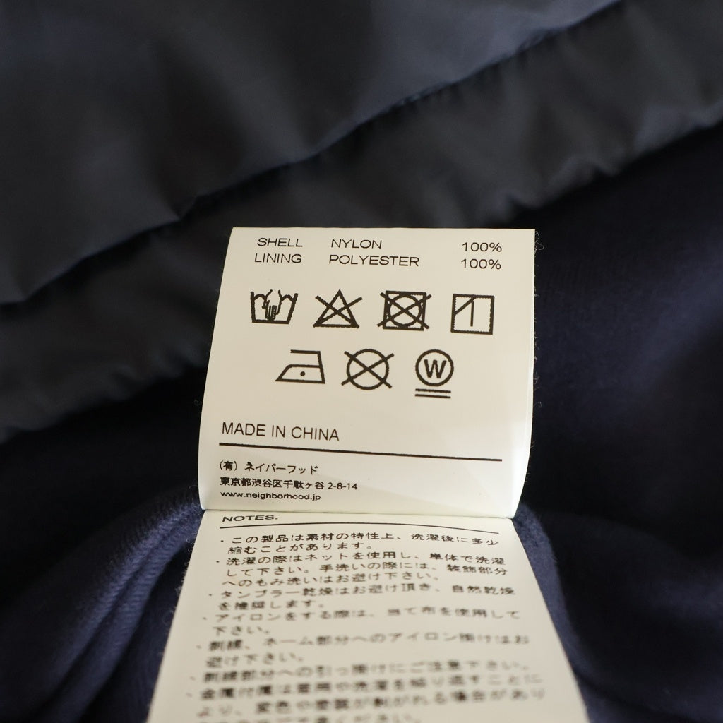 NEIGHBORHOOD(ネイバーフッド) 21SS BROOKS N-JKT 211TSNH-JKM01 バックロゴ刺繍ナイロンコーチジャケット ネイビー