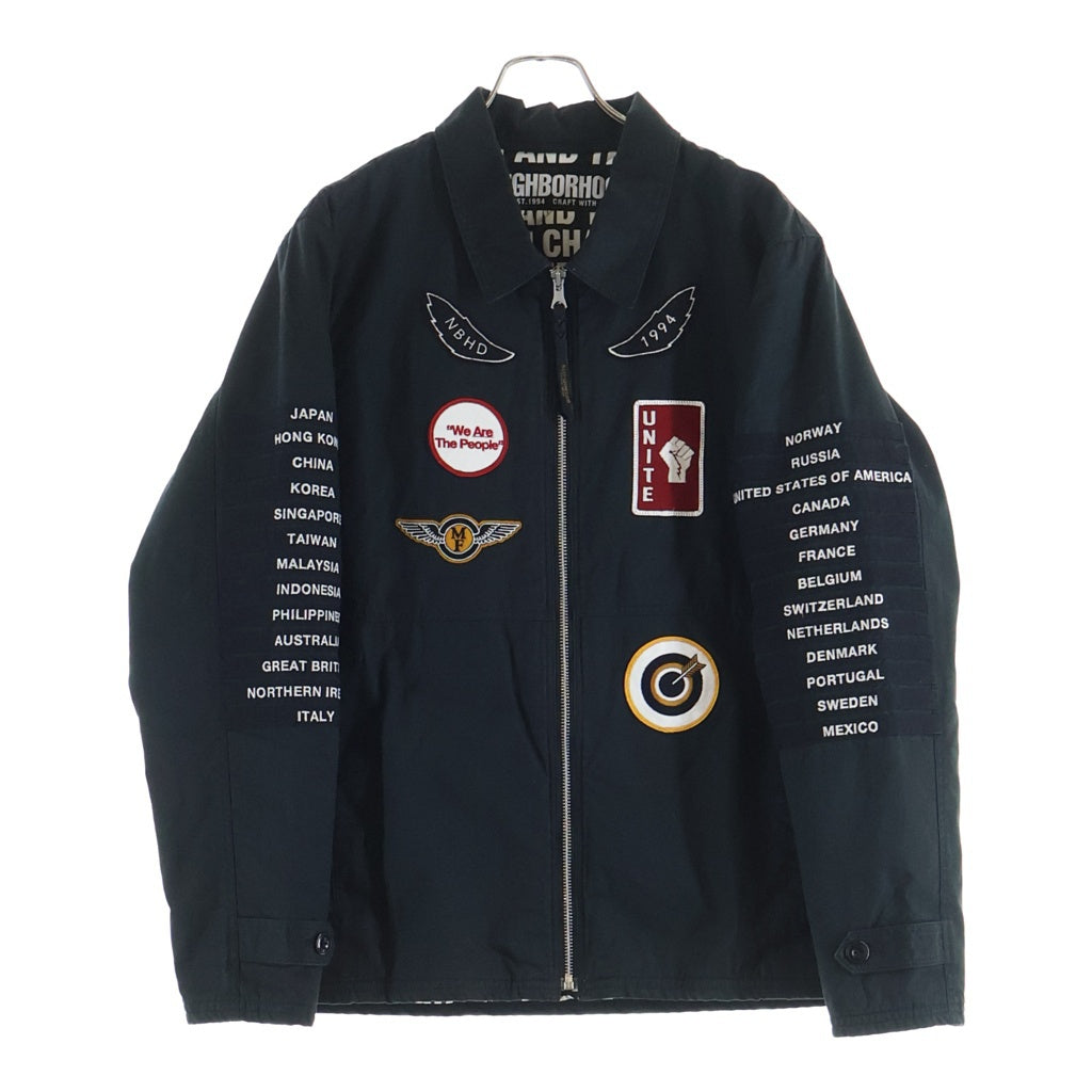 NEIGHBORHOOD(ネイバーフッド) 17AW FIXX.PW C-JKT 172AQNH-JKM05 フィックス パッチワッペン ブルゾンジャケット ブラック