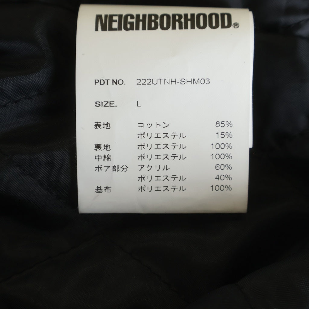 NEIGHBORHOOD(ネイバーフッド) 22AW CORDUROY WESTERN BOA COAT 222UTNH-SHM03 コーデュロイ ウエスタン ボアコート ブルゾンジャケット ブラック