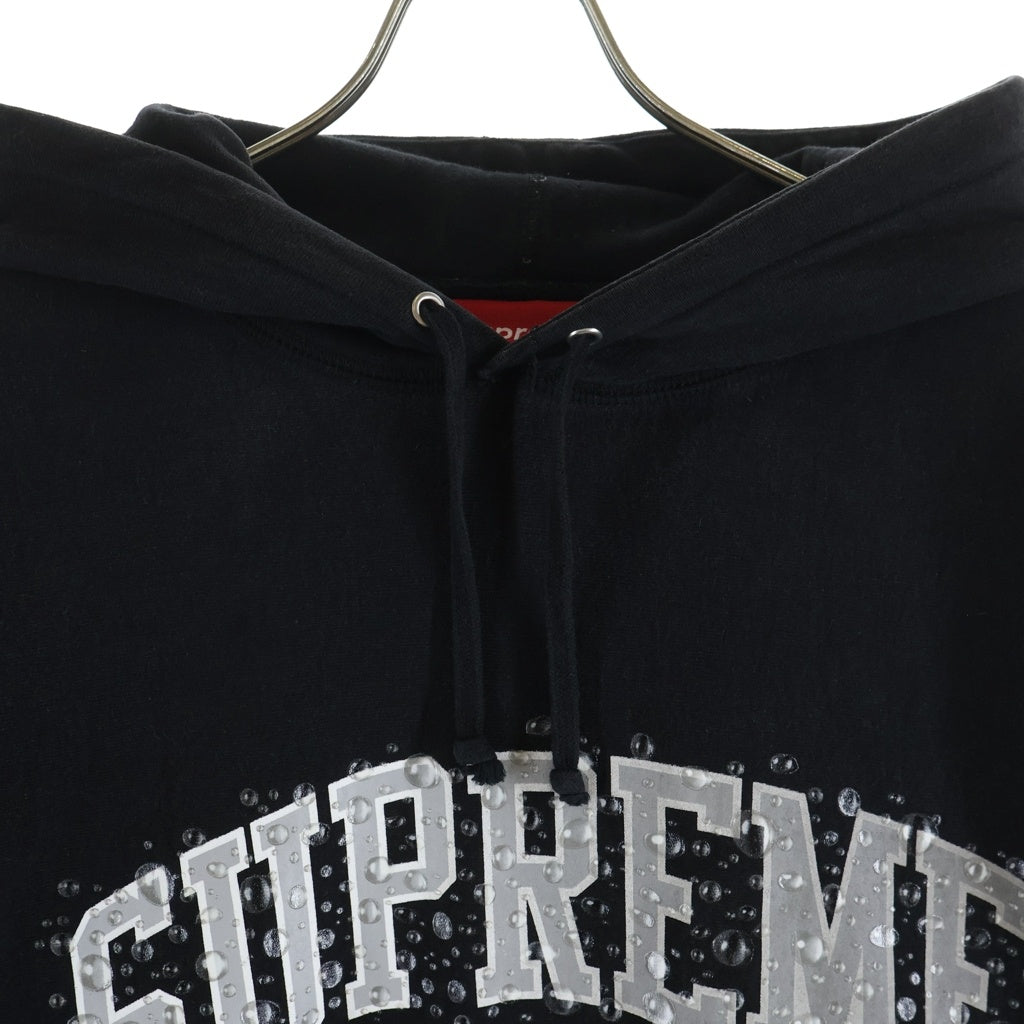 SUPREME(シュプリーム) 18AW WATER ARC HOODED SWEATSHIRT フロントロゴスウェットプルオーバーパーカーフーディー ブラック