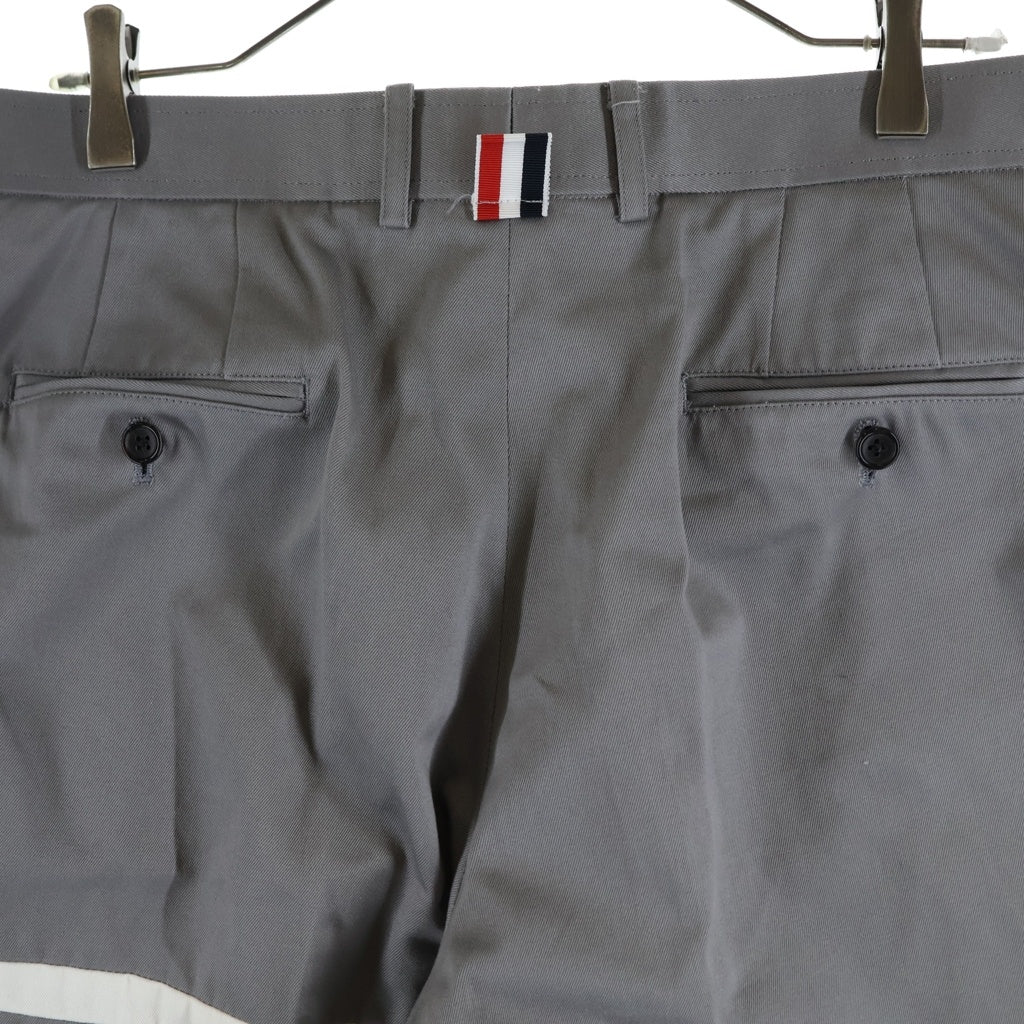THOM BROWNE(トムブラウン) 4-BAR クラシックテ-ラードスラックスパンツ グレー MTU245A-03788035